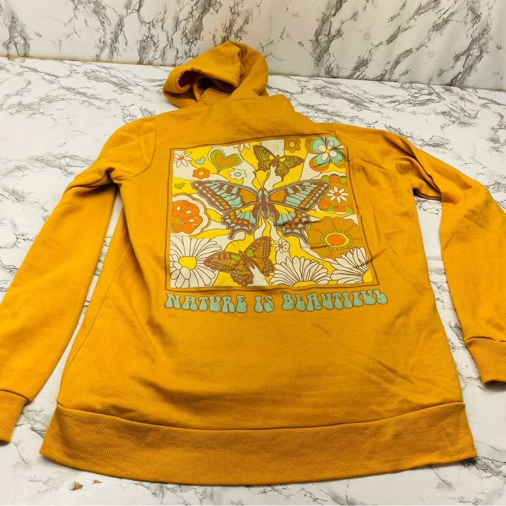Chemistry Yellow Gold Long Sleeve Hoodie Size Small - Picture 8 of 14